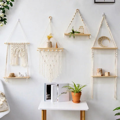 Macrame Wall Hanging Shelf Home Decor