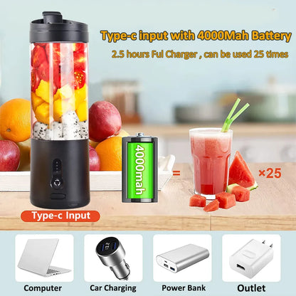 Portable Electric Fruit Juice Blender