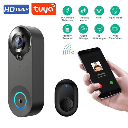 Top WIFI Doorbell Video Intercom 1080P - Internal Battery - USB Charge.