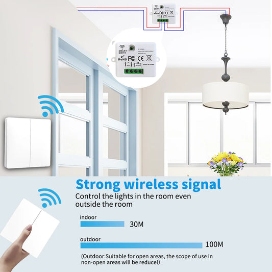 Wireless Self-Power Light Switch Set