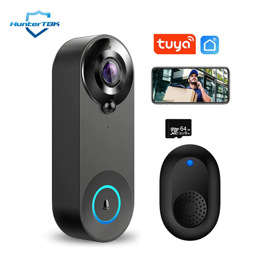 Top WIFI Doorbell Video Intercom 1080P - Internal Battery - USB Charge.